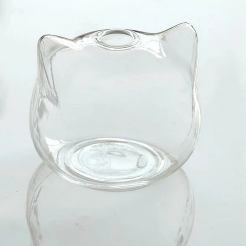 5⭐ rated 🧡 Small Cat Shaped Hollow Glass Vase - Picture 3 of 5